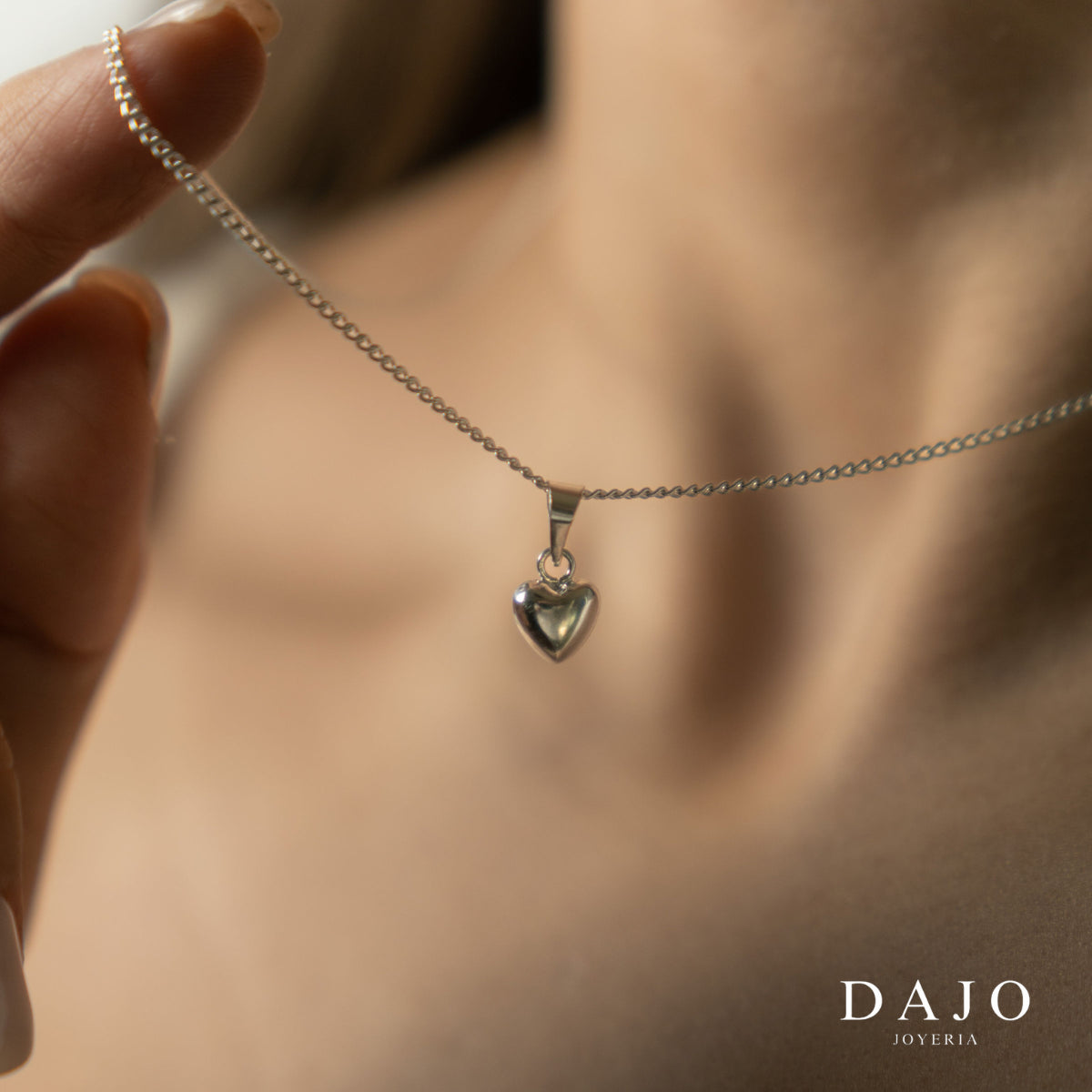 Dije Corazón Inflado plata .925 - joyeria artesanal hecha a mano en Mexico | DAJO