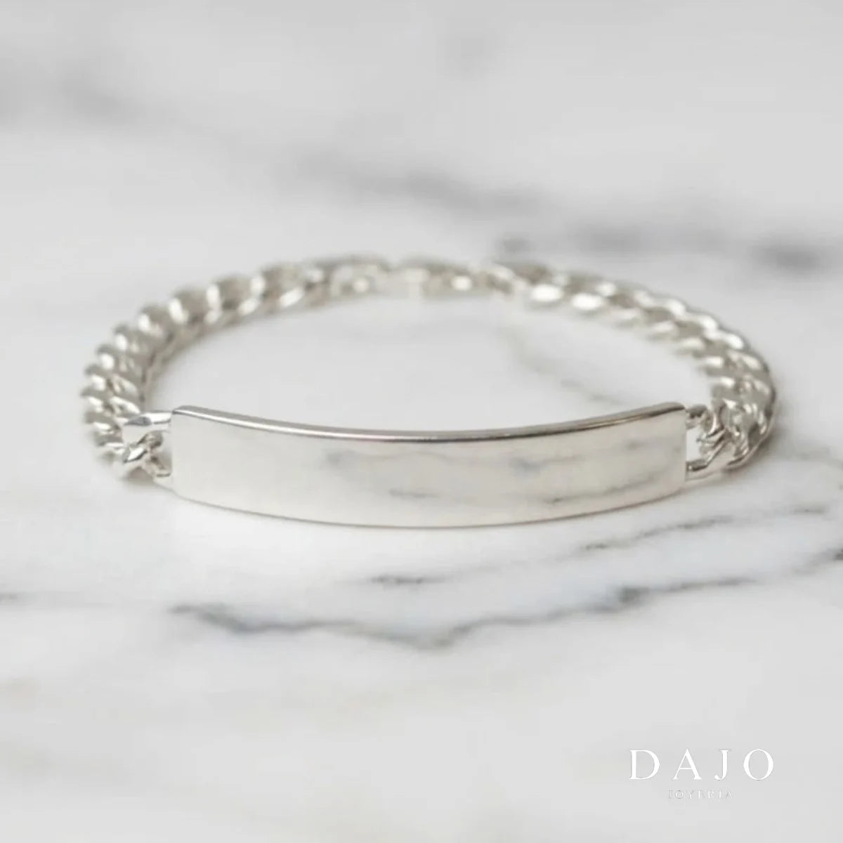 Esclava Barbada 6 mm plata .925, pieza hecha a mano en México | DAJO