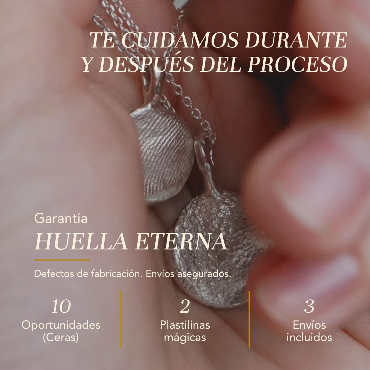 Garantía Huella Eterna de por vida: 10 ceras, 2 plastilinas mágicas y 3 envíos incluidos
