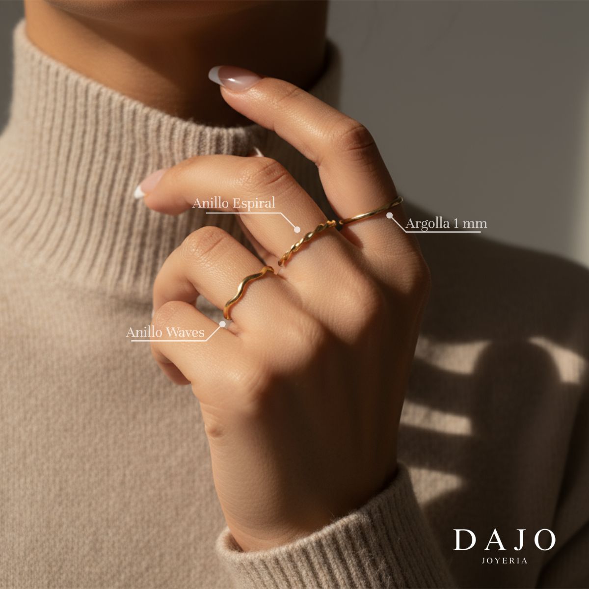 Anillo Waves (Oro Vermeil)