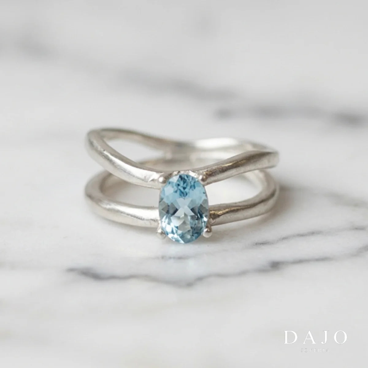 Anillo Birthstone plata .925 - regalo para novia o mama | DAJO Joyeria