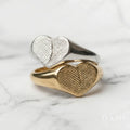 Anillo Huella Corazón - Doble
