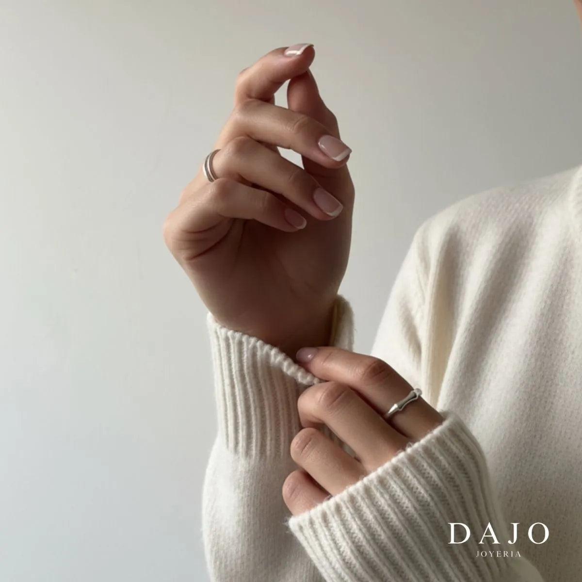 Anillo Argolla Hueso plata .925 - regalo para novia o mama | DAJO Joyeria