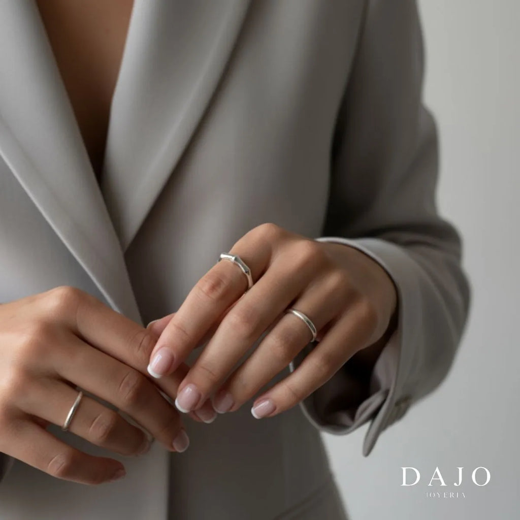Anillo Argolla Hueso plata .925 - regalo para novia o mama | DAJO Joyeria