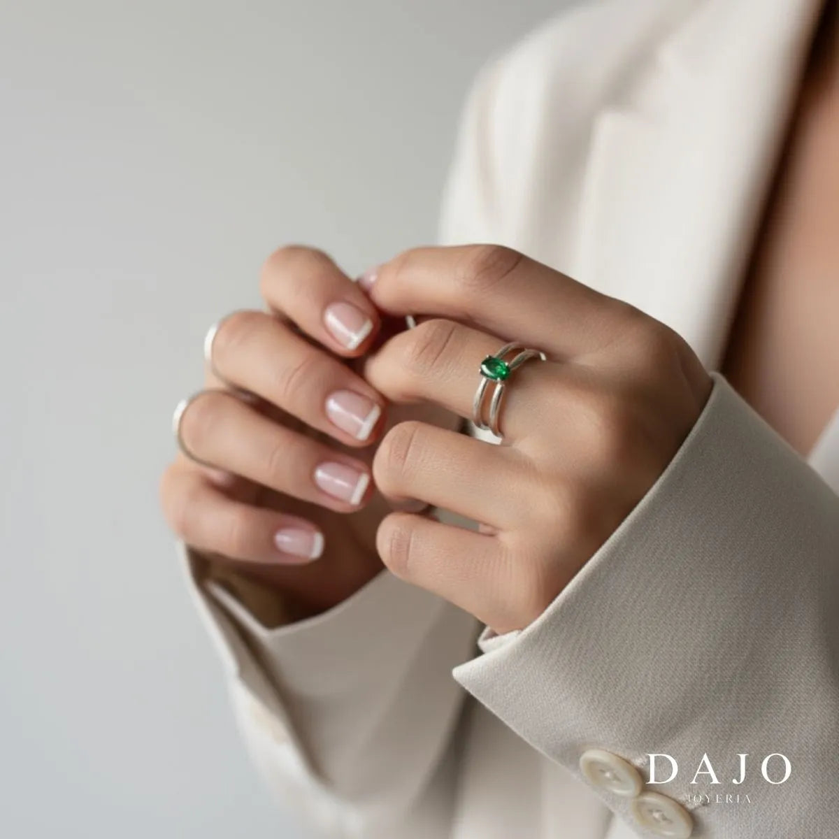 Anillo Birthstone plata .925 - regalo para novia o mama | DAJO Joyeria