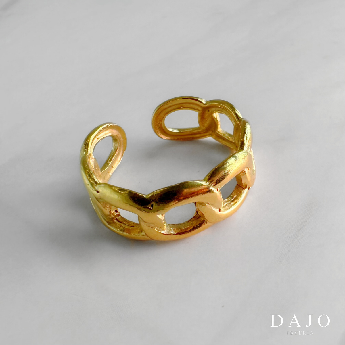 Anillo Eslabones (Oro Vermeil)