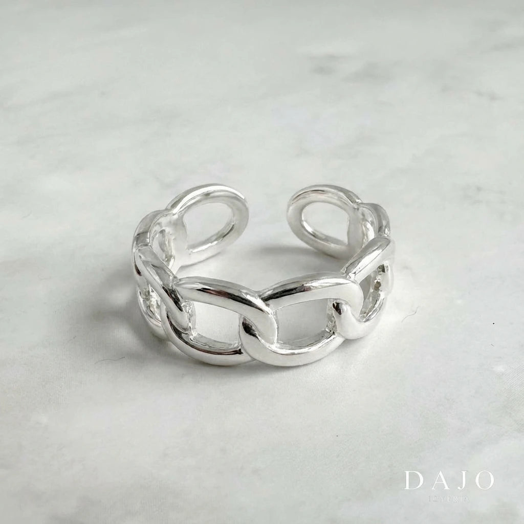 Anillo Eslabones plata .925 - regalo para novia o mama | DAJO Joyeria