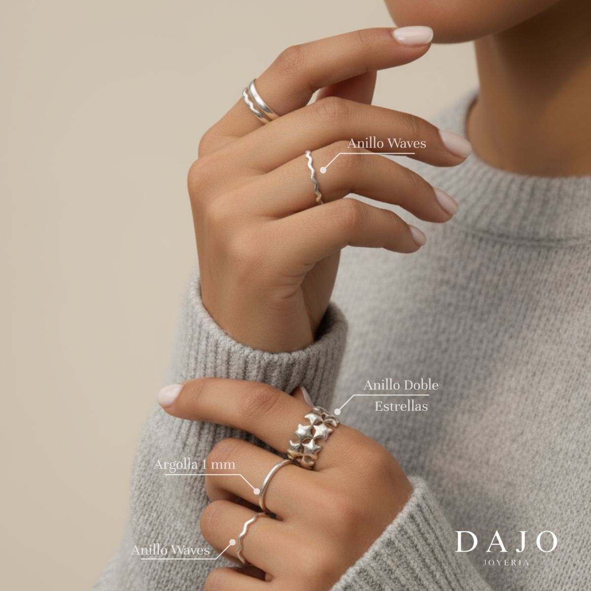 Anillo Doble estrella