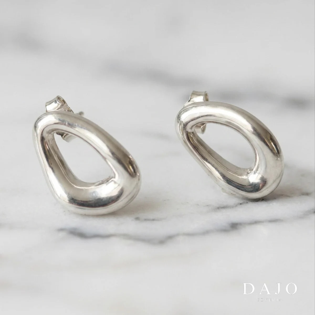 Arete Drop Irregular plata .925 - regalo para novia o mama | DAJO Joyeria