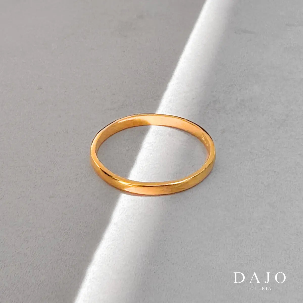 Anillo Argolla 1 mm Oro Solido plata .925 - regalo para novia o mama | DAJO Joyeria