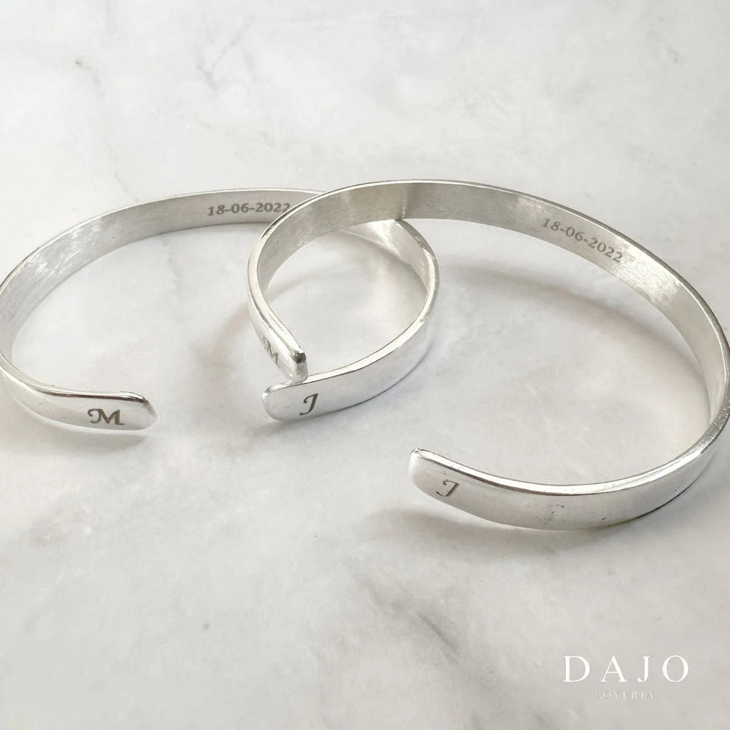 Brazalete Liso plata .925 - regalo especial para hombre o mujer | DAJO Joyeria
