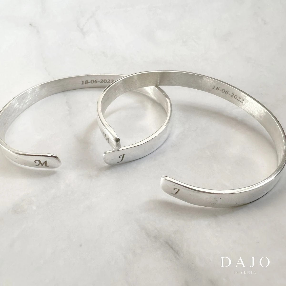 Brazalete Liso plata .925 - regalo especial para hombre o mujer | DAJO Joyeria
