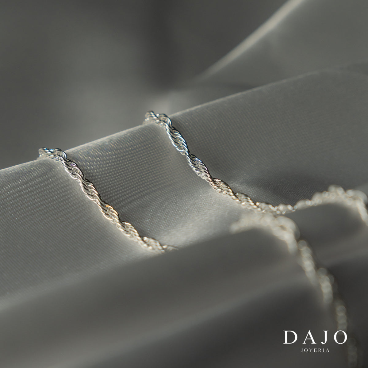 Cadena Torzal 3 mm plata .925 - regalo especial para el | DAJO Joyeria