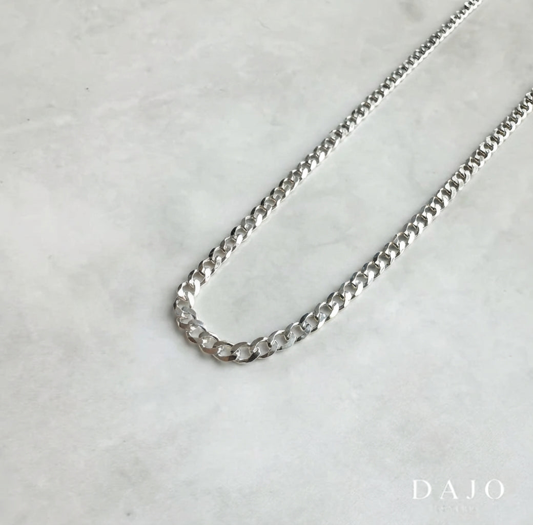 Cadena Barbada 2 mm plata .925 - regalo especial para el | DAJO Joyeria