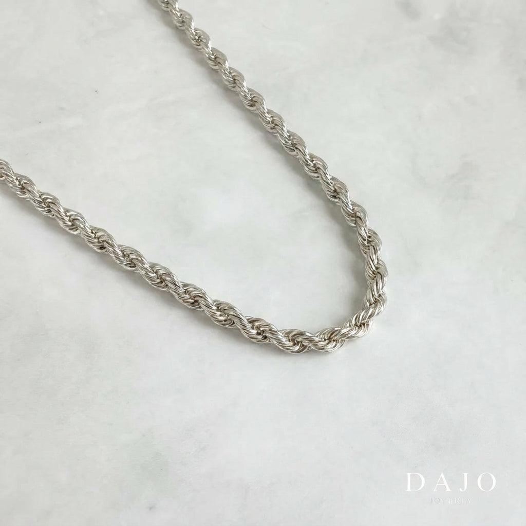 Cadena Torzal 5 mm plata .925 - regalo especial para el | DAJO Joyeria