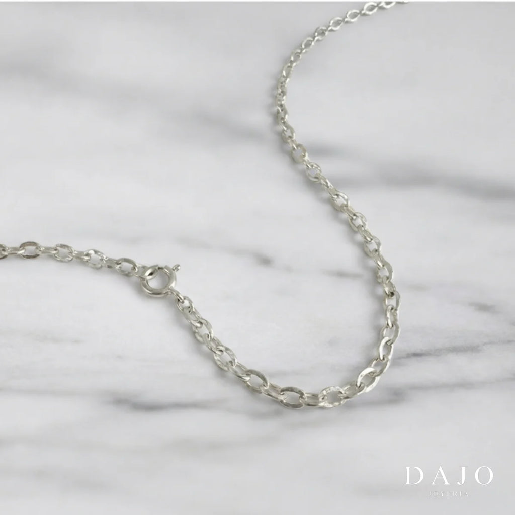Cadena Mini Eslabón 1mm plata .925 - regalo especial para el | DAJO Joyeria
