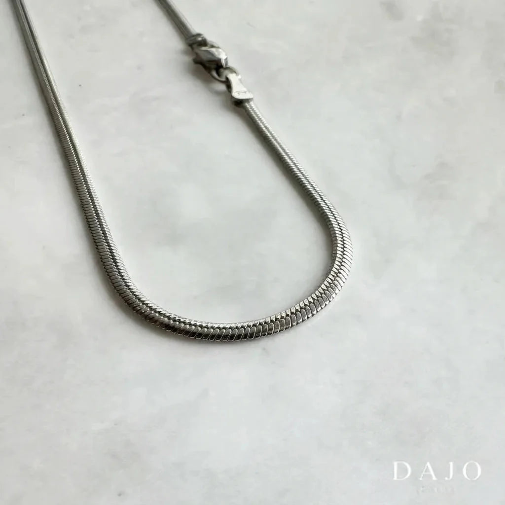 Cadena Serpiente 1 mm plata .925 - regalo especial para el | DAJO Joyeria