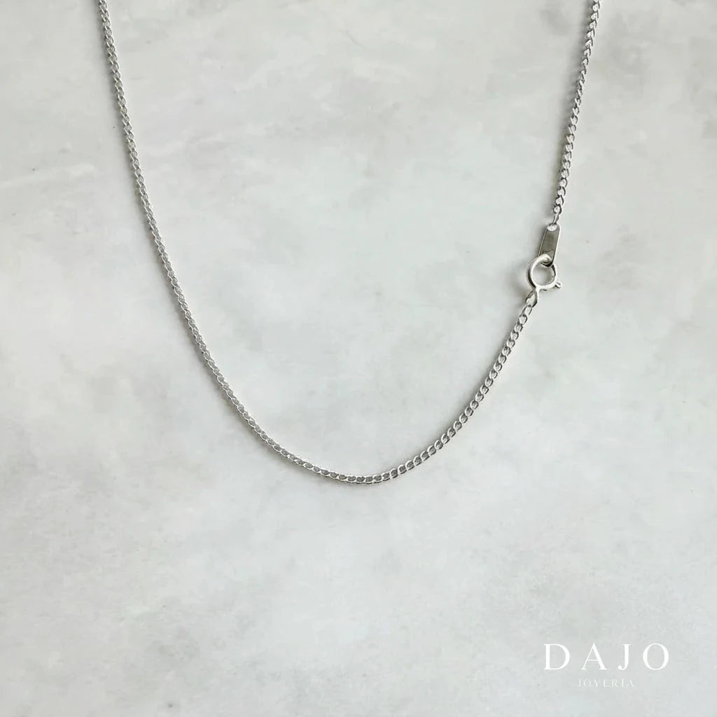 Cadena barbada 1 mm plata .925 - regalo especial para el | DAJO Joyeria