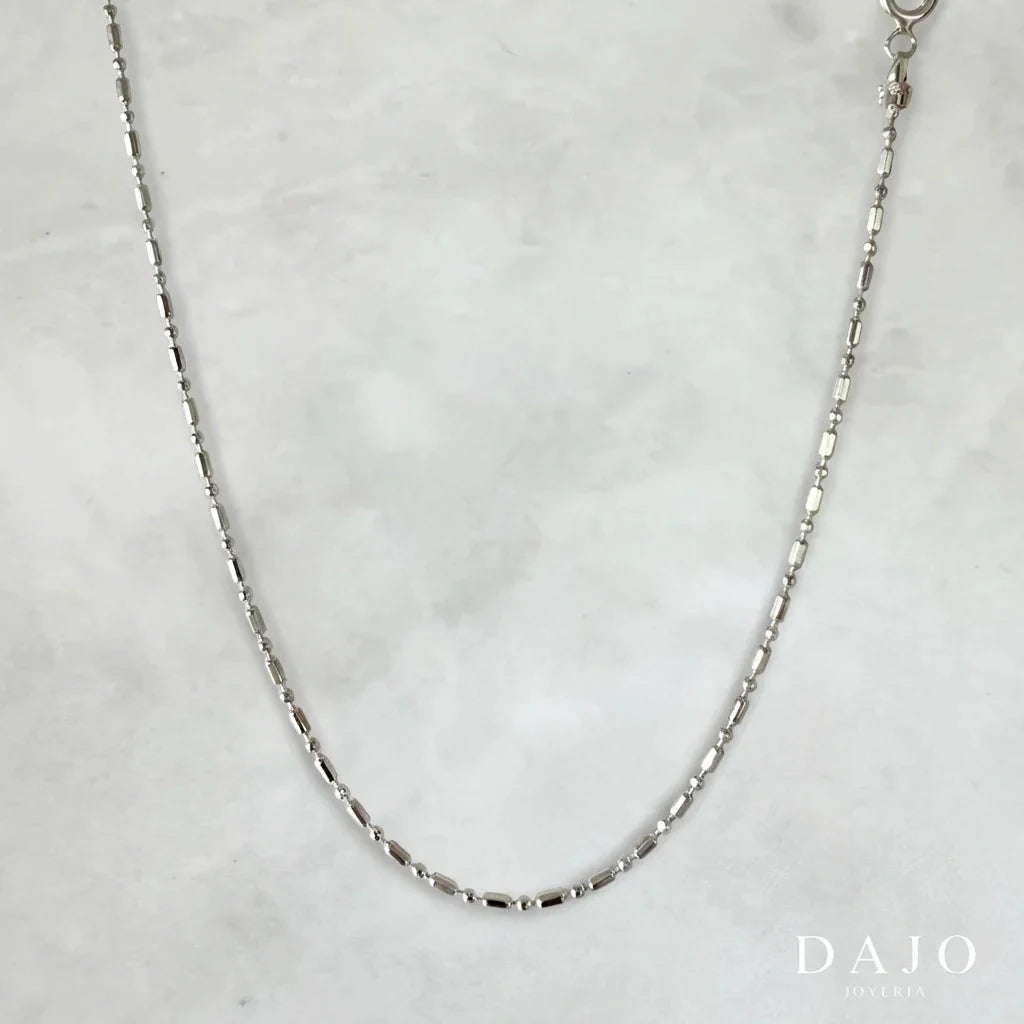 Cadena Binaria 1 mm plata .925 - regalo especial para el | DAJO Joyeria
