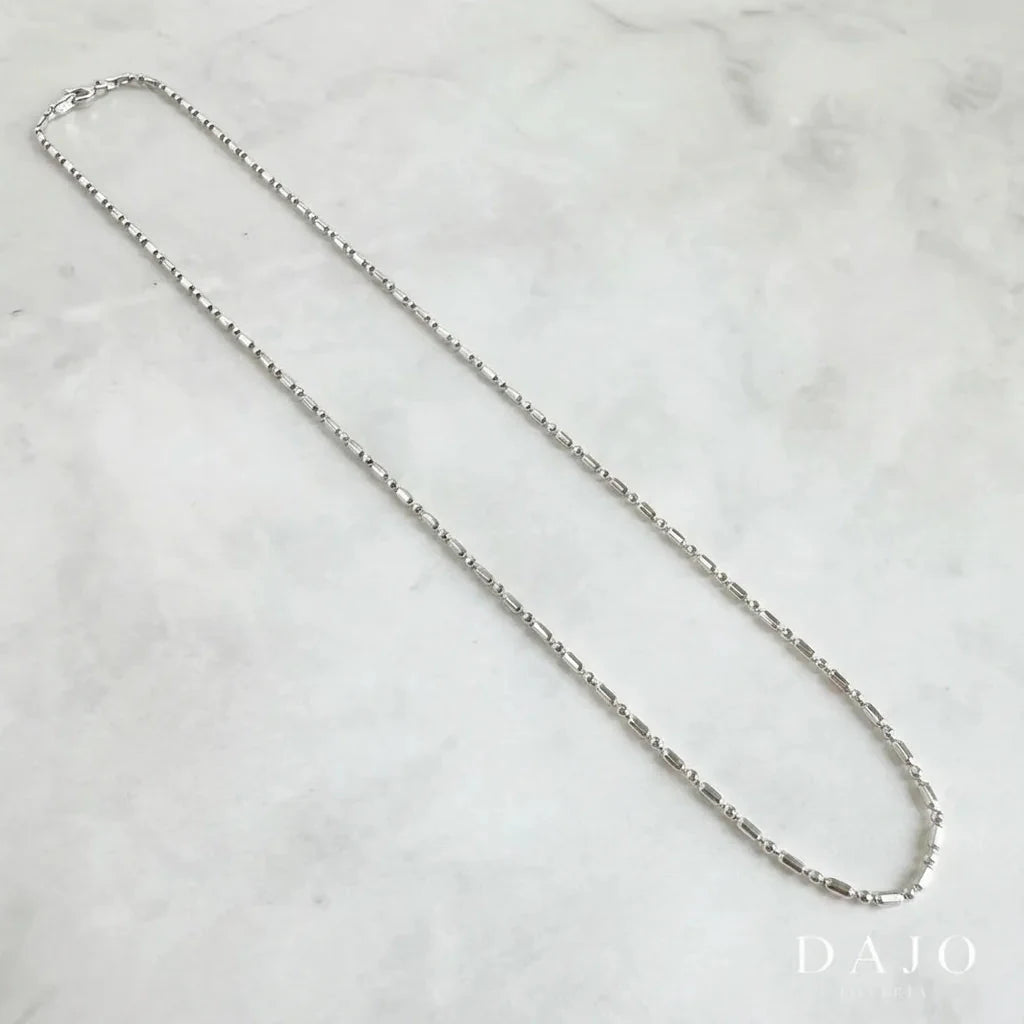 Cadena Binaria 1 mm plata .925 - regalo especial para el | DAJO Joyeria