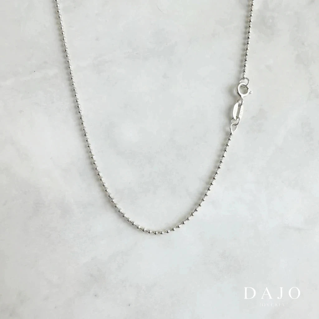 Cadena Bola 1mm plata .925 - regalo especial para el | DAJO Joyeria