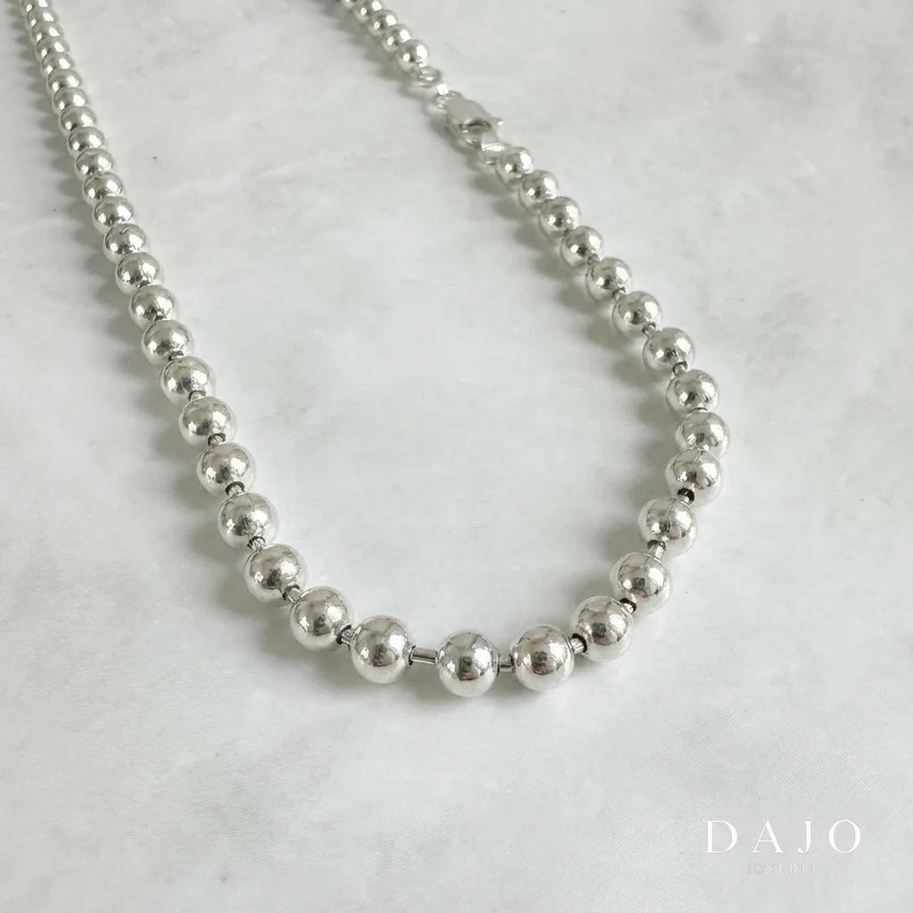 Cadena Bola 3 mm plata .925 - regalo especial para el | DAJO Joyeria