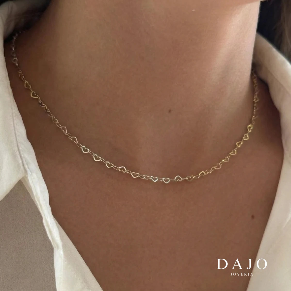 Cadena Corazones  2 mm plata .925 - regalo especial para el | DAJO Joyeria