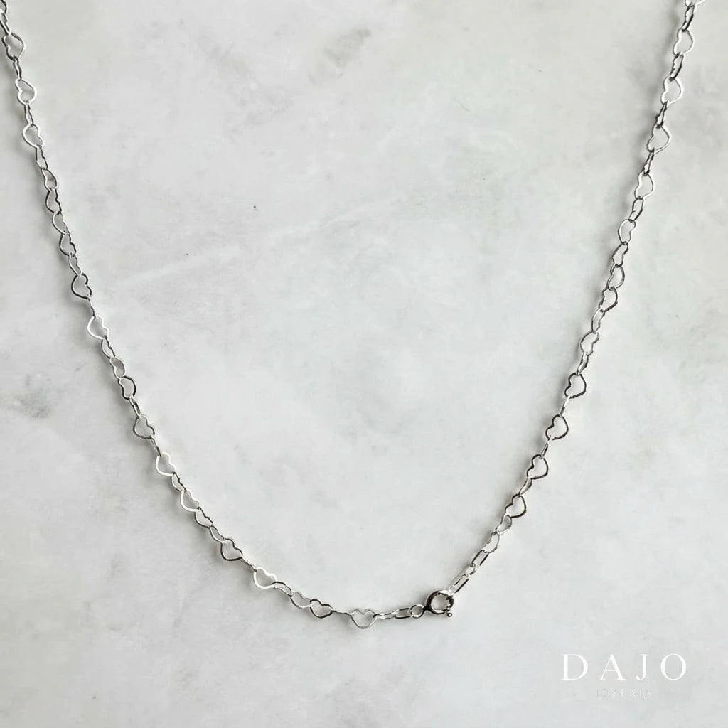Cadena Corazones  2 mm plata .925 - regalo especial para el | DAJO Joyeria