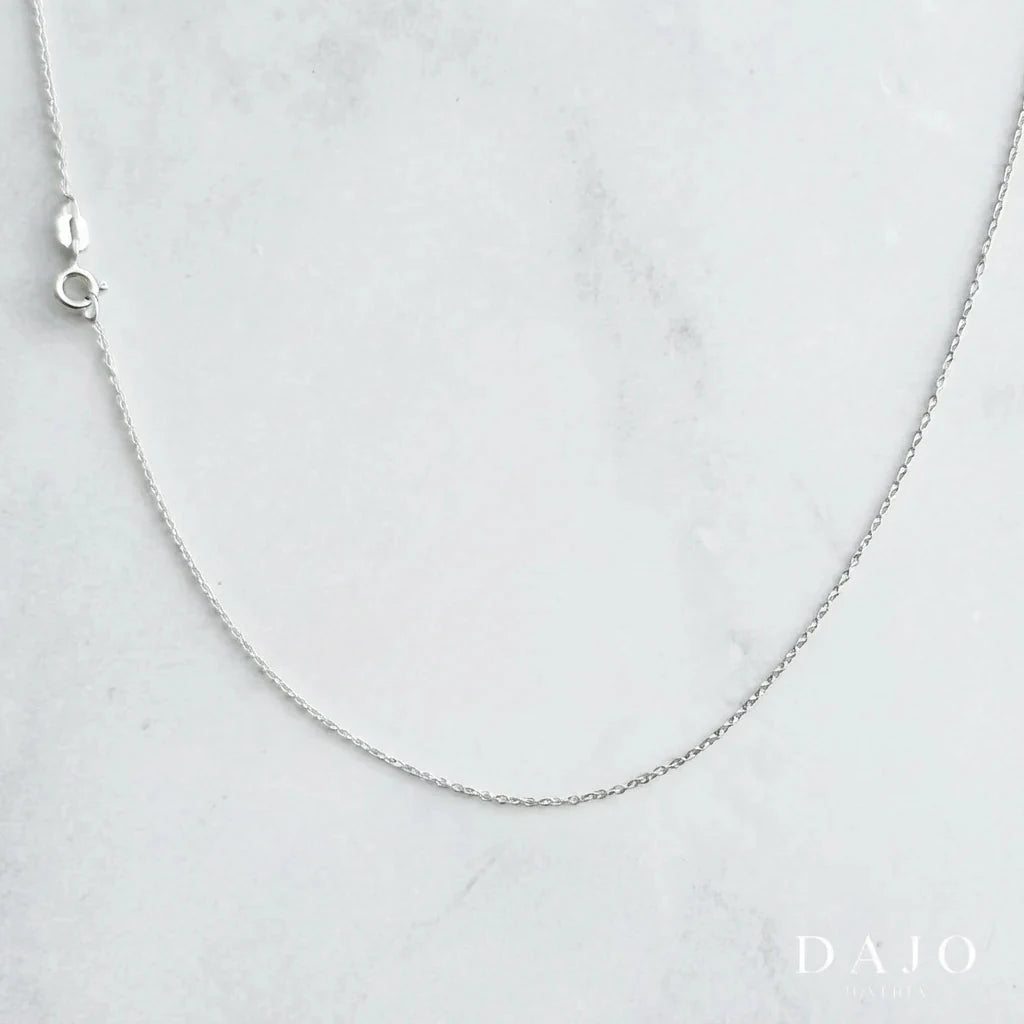 Cadena Mini Eslabón 1mm plata .925 - regalo especial para el | DAJO Joyeria