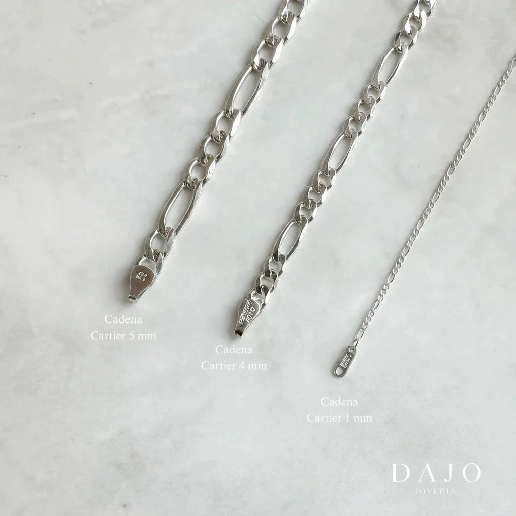 Cadena Cartier 1mm plata .925 - regalo especial para el | DAJO Joyeria
