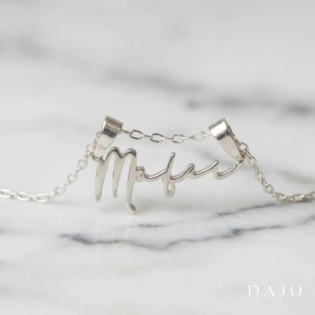 Collar Nombre/Frase personalizada plata .925, pieza hecha a mano en México | DAJO