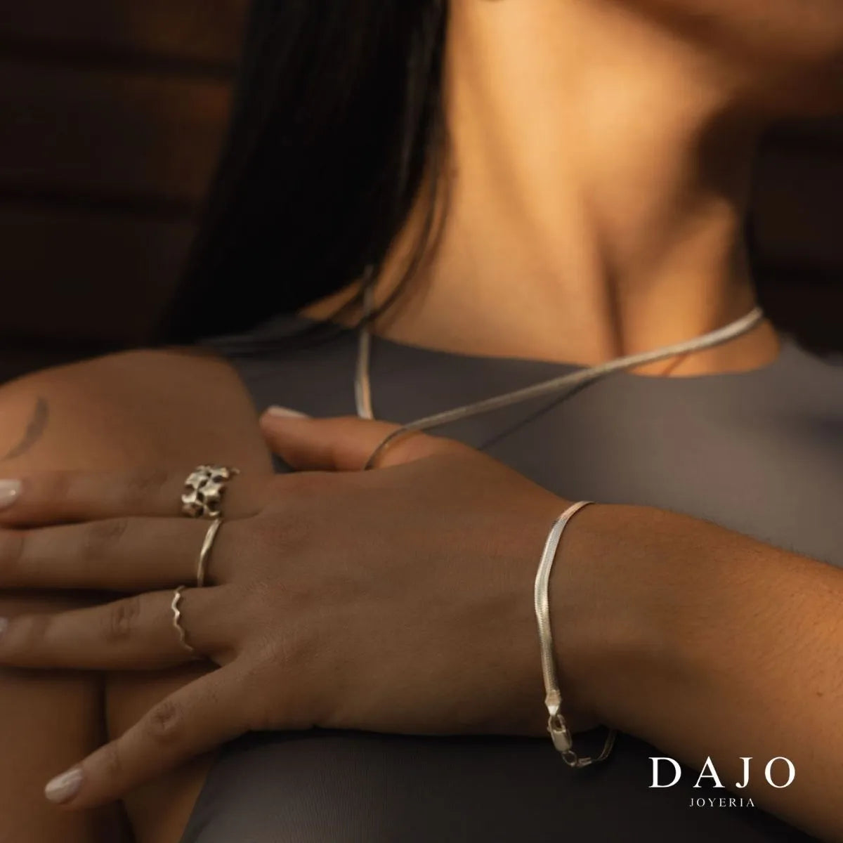 Pulsera Serpiente 3 mm plata .925 - regalo especial para hombre o mujer | DAJO Joyeria