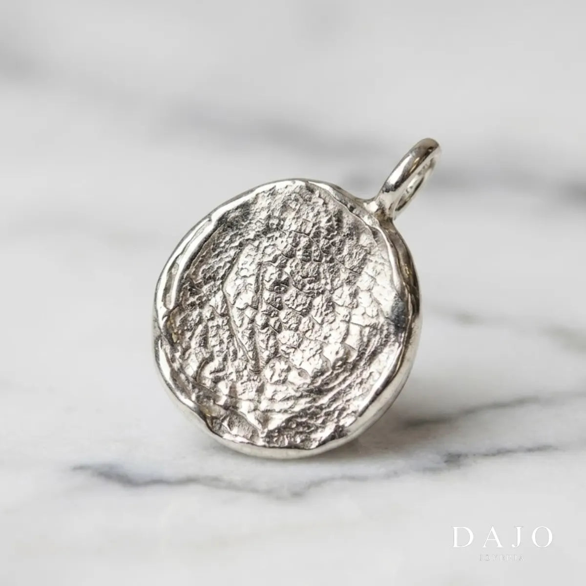 Dije Huella - Individual plata .925 - anillo con huella grabada personalizado | DAJO Joyeria