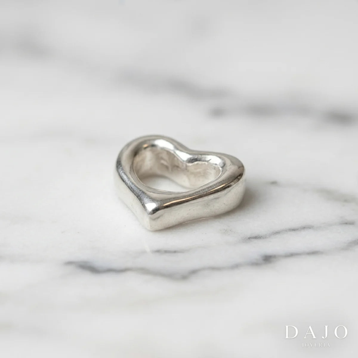 Dije Corazón Irregular plata .925, pieza hecha a mano en México | DAJO