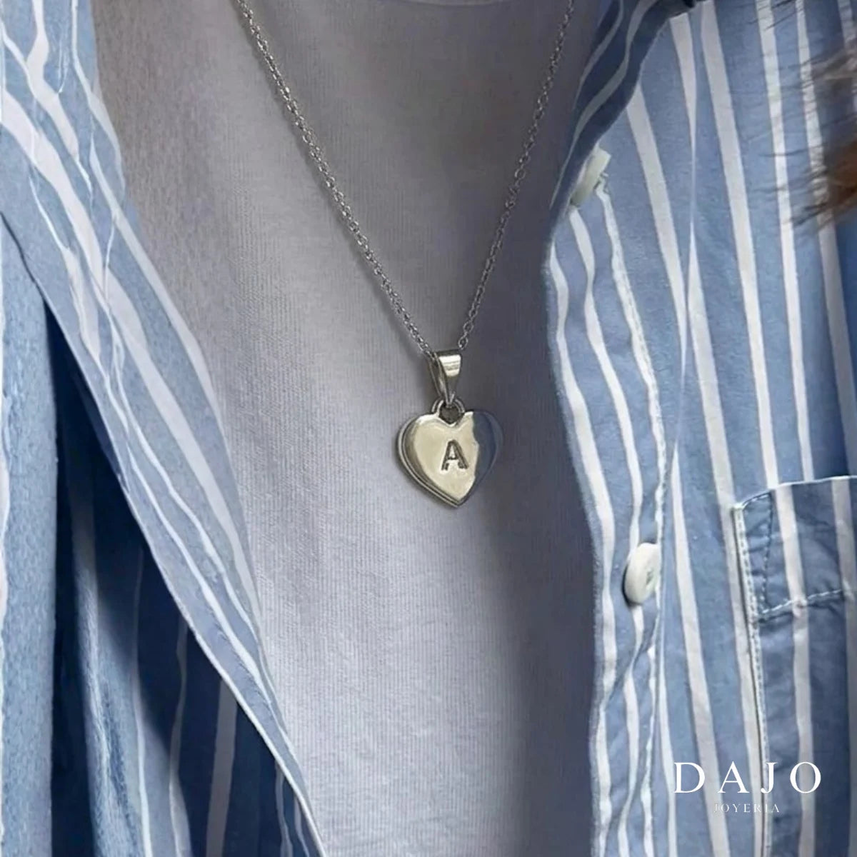 Dije Latido + Cadena plata .925 - regalo especial para el | DAJO Joyeria