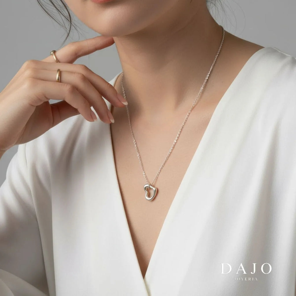 Dije Corazón Irregular plata .925, pieza hecha a mano en México | DAJO