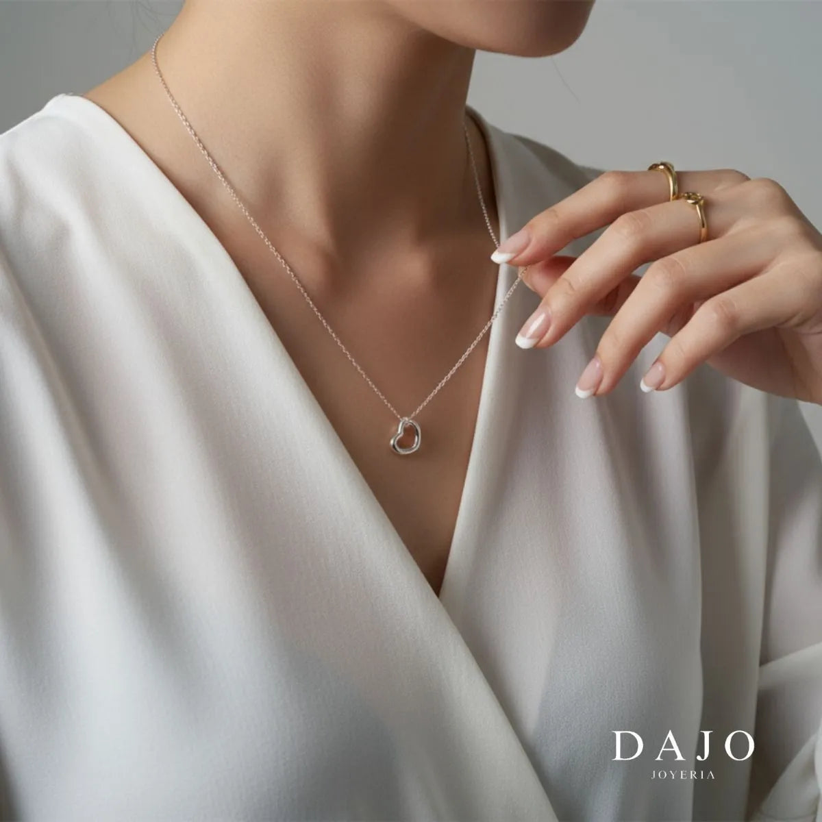 Dije Corazón Irregular plata .925, pieza hecha a mano en México | DAJO