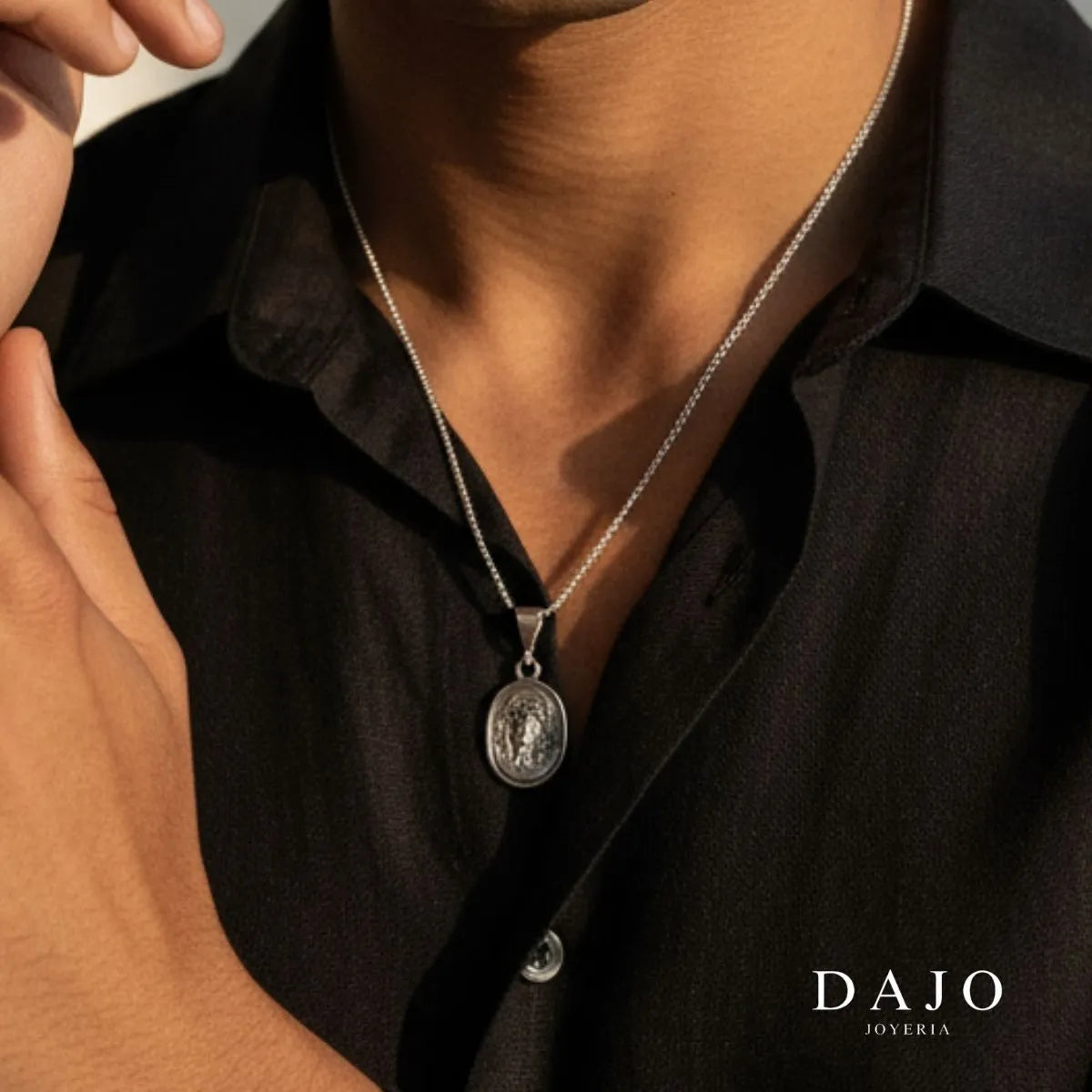 Dije Jesucristo plata .925, pieza hecha a mano en México | DAJO