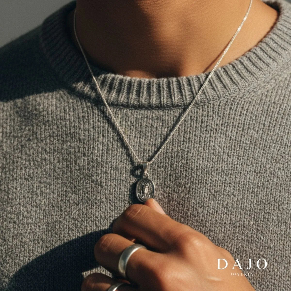 Dije Jesucristo plata .925, pieza hecha a mano en México | DAJO
