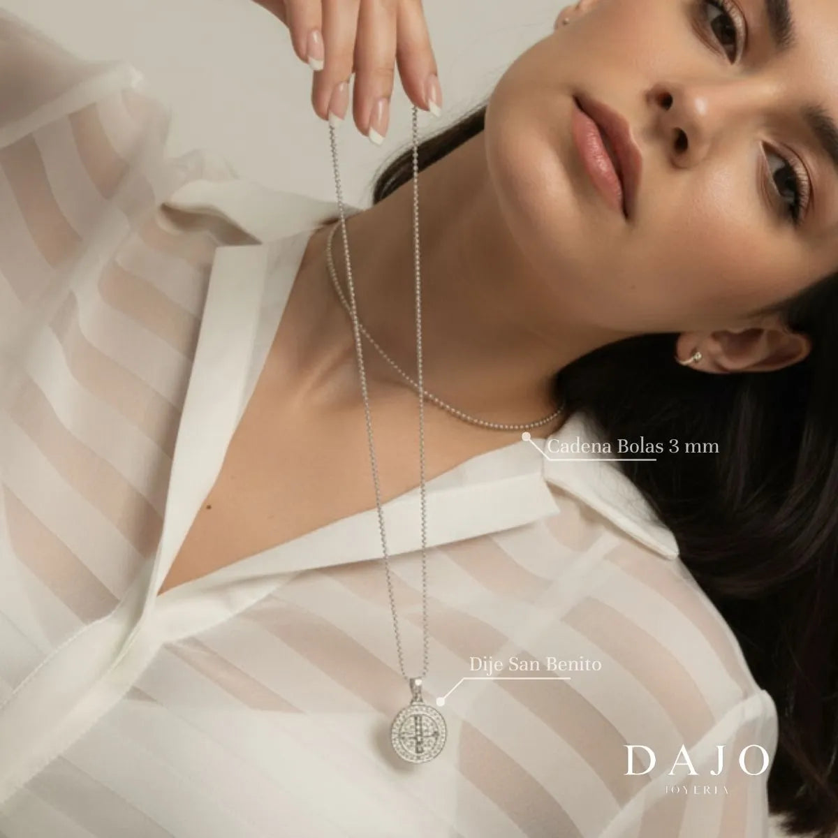 Cadena Bola 3 mm plata .925 - regalo especial para el | DAJO Joyeria