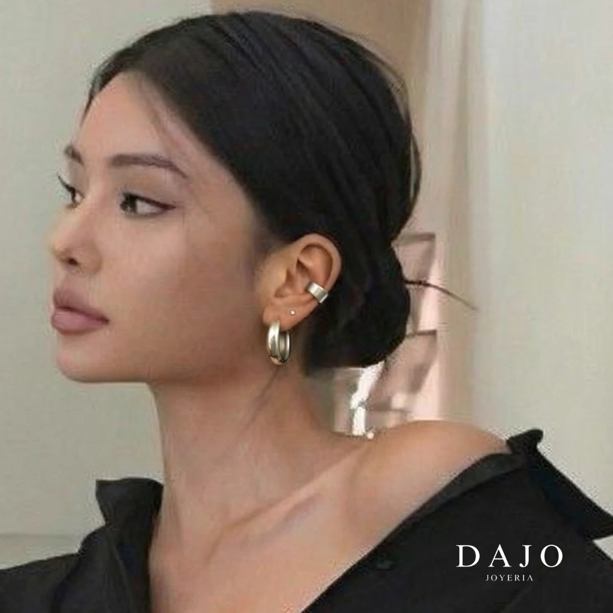 Earcuff Irregular plata .925 - joyeria artesanal hecha a mano en Mexico | DAJO