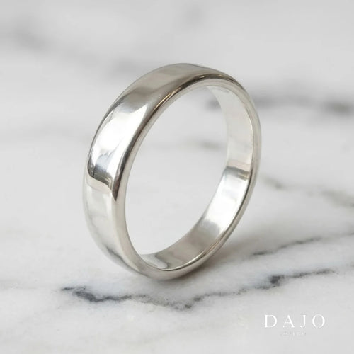 Anillo argolla de 4 mm en plata .925, vista de producto, DAJO Joyería [Plata sin grabado]