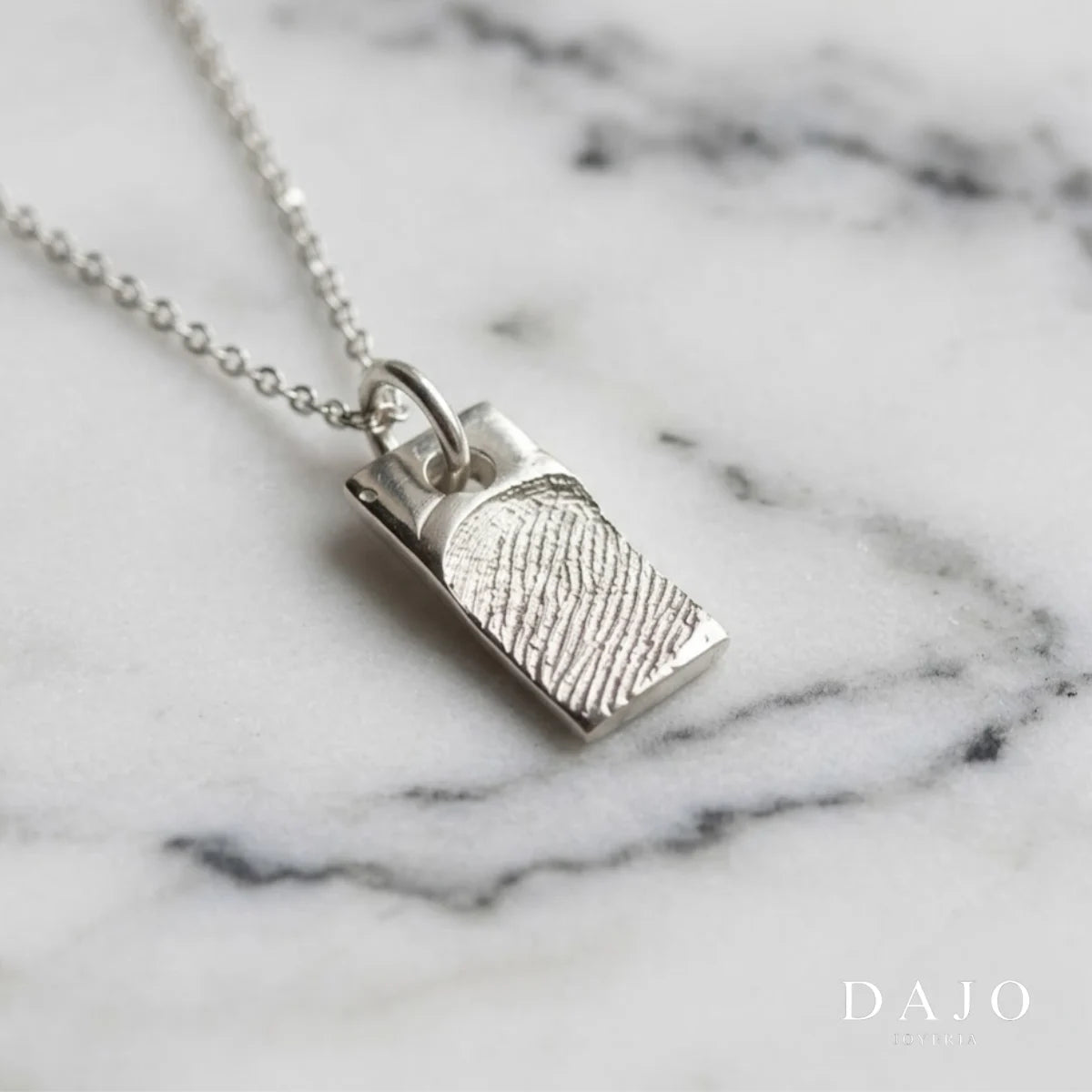 Dije Huella Marco plata .925 - anillo con huella grabada personalizado | DAJO Joyeria