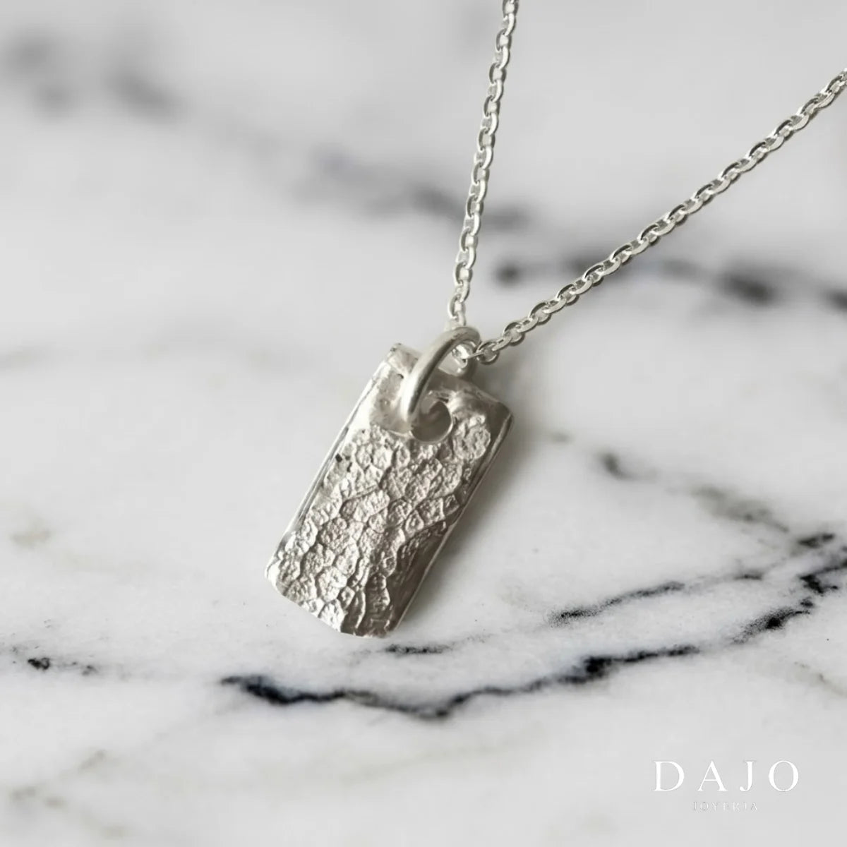 Dije  Huella Marco + 1 Cadena plata .925 - anillo con huella grabada personalizado | DAJO Joyeria