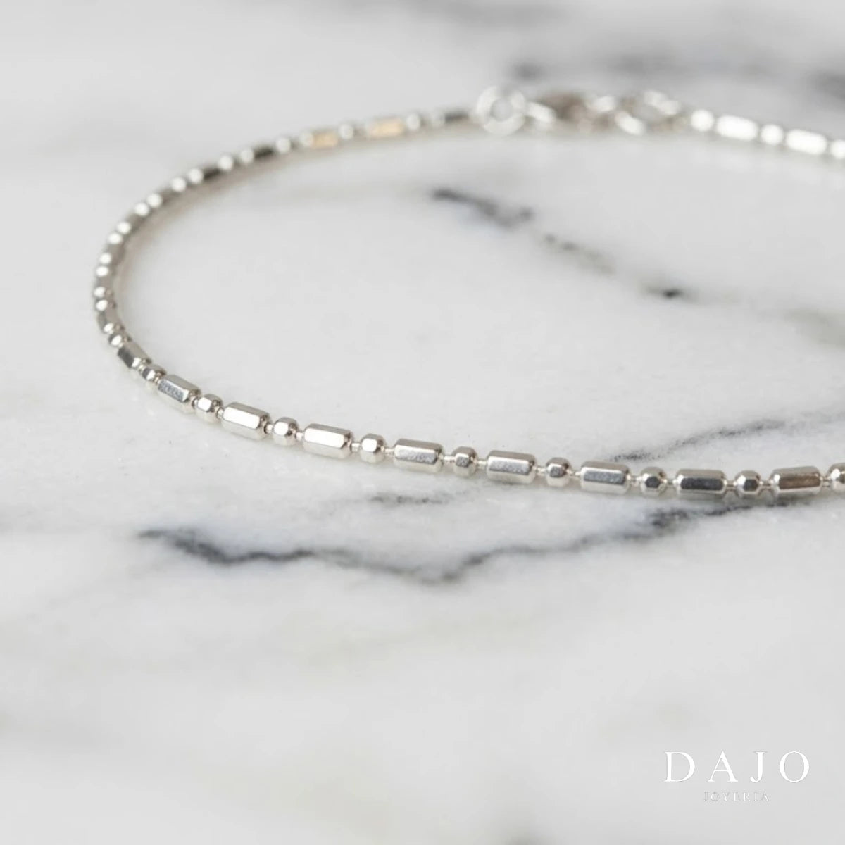 Pulsera Binaria 1 mm plata .925 - regalo especial para hombre o mujer | DAJO Joyeria