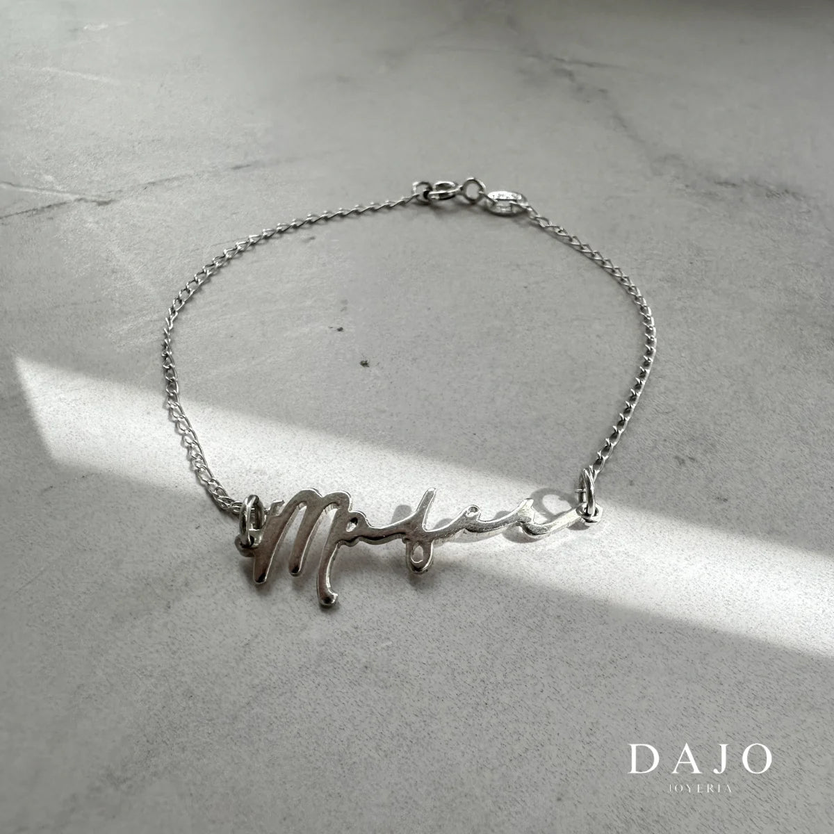 Pulsera Nombre/Frase Personalizada plata .925 - regalo especial para hombre o mujer | DAJO Joyeria