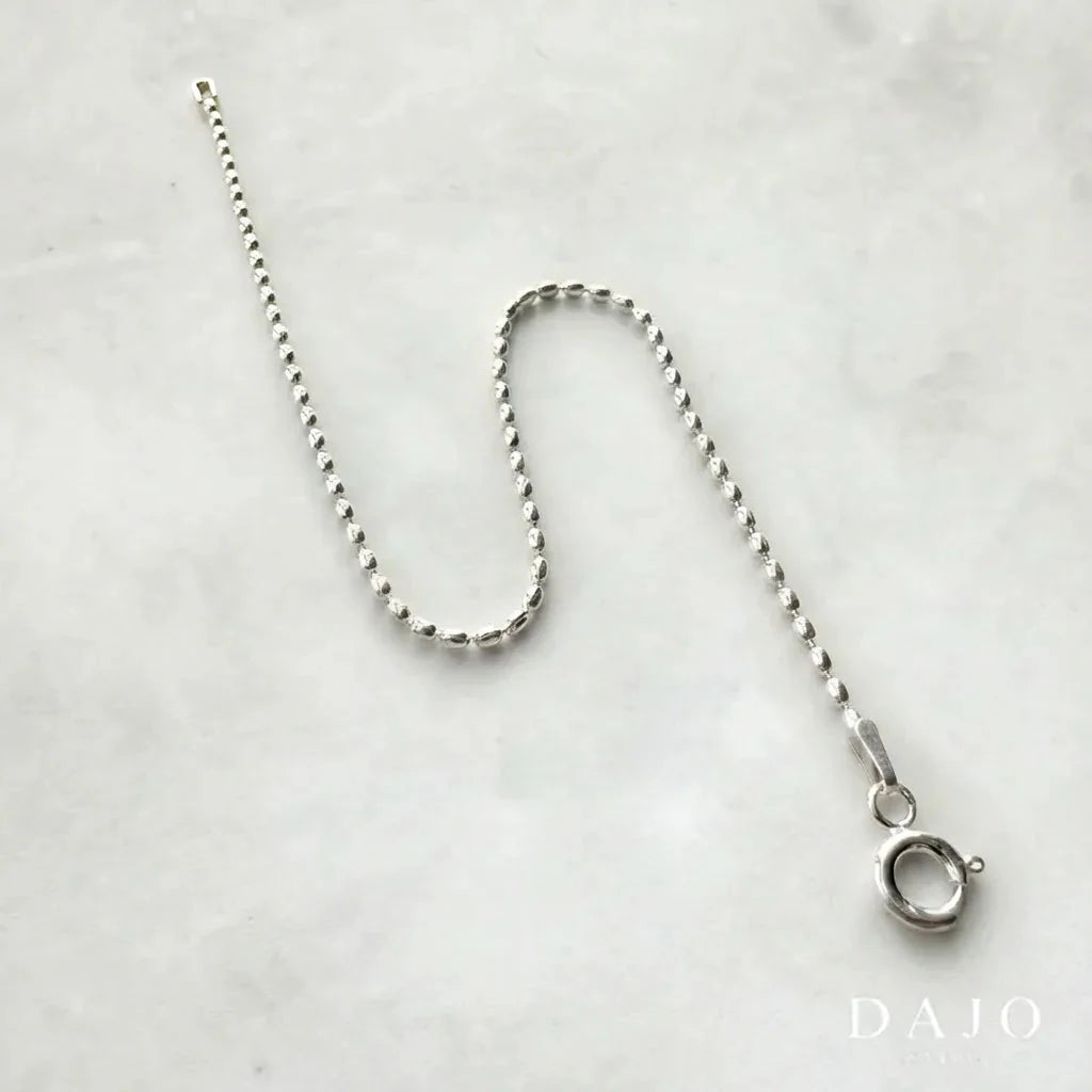 Pulsera bola 1 mm plata .925 - regalo especial para hombre o mujer | DAJO Joyeria
