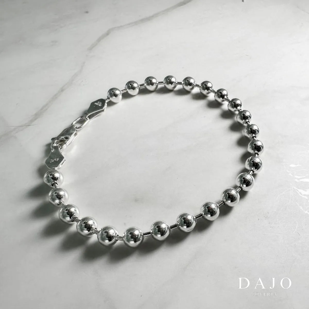 Pulsera Bola 3 mm plata .925 - regalo especial para hombre o mujer | DAJO Joyeria