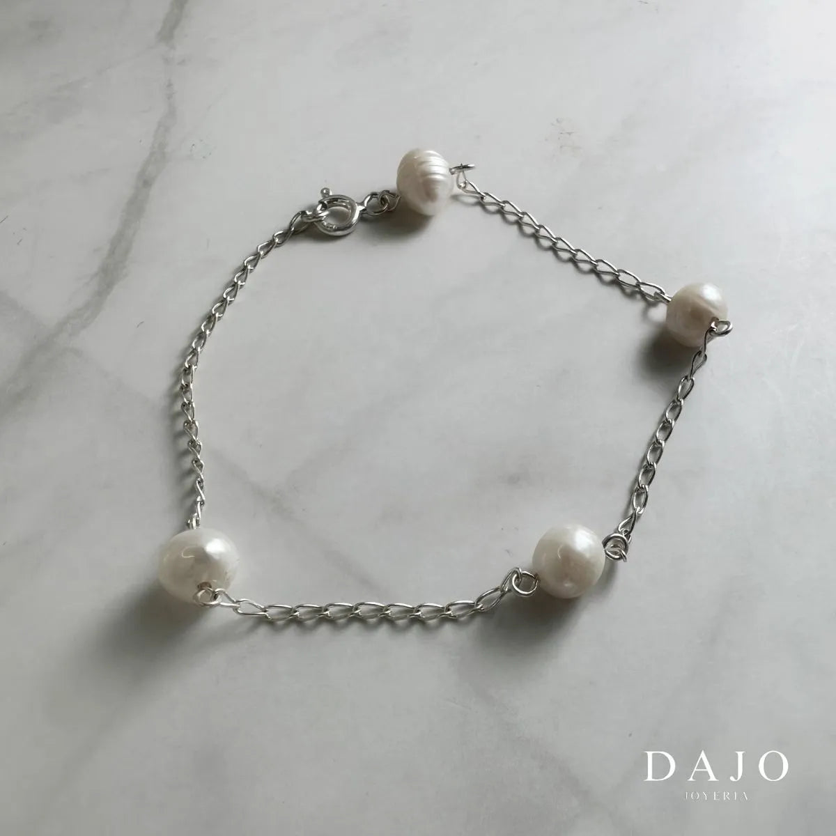 Pulsera Perlas con plata plata .925 - regalo especial para hombre o mujer | DAJO Joyeria