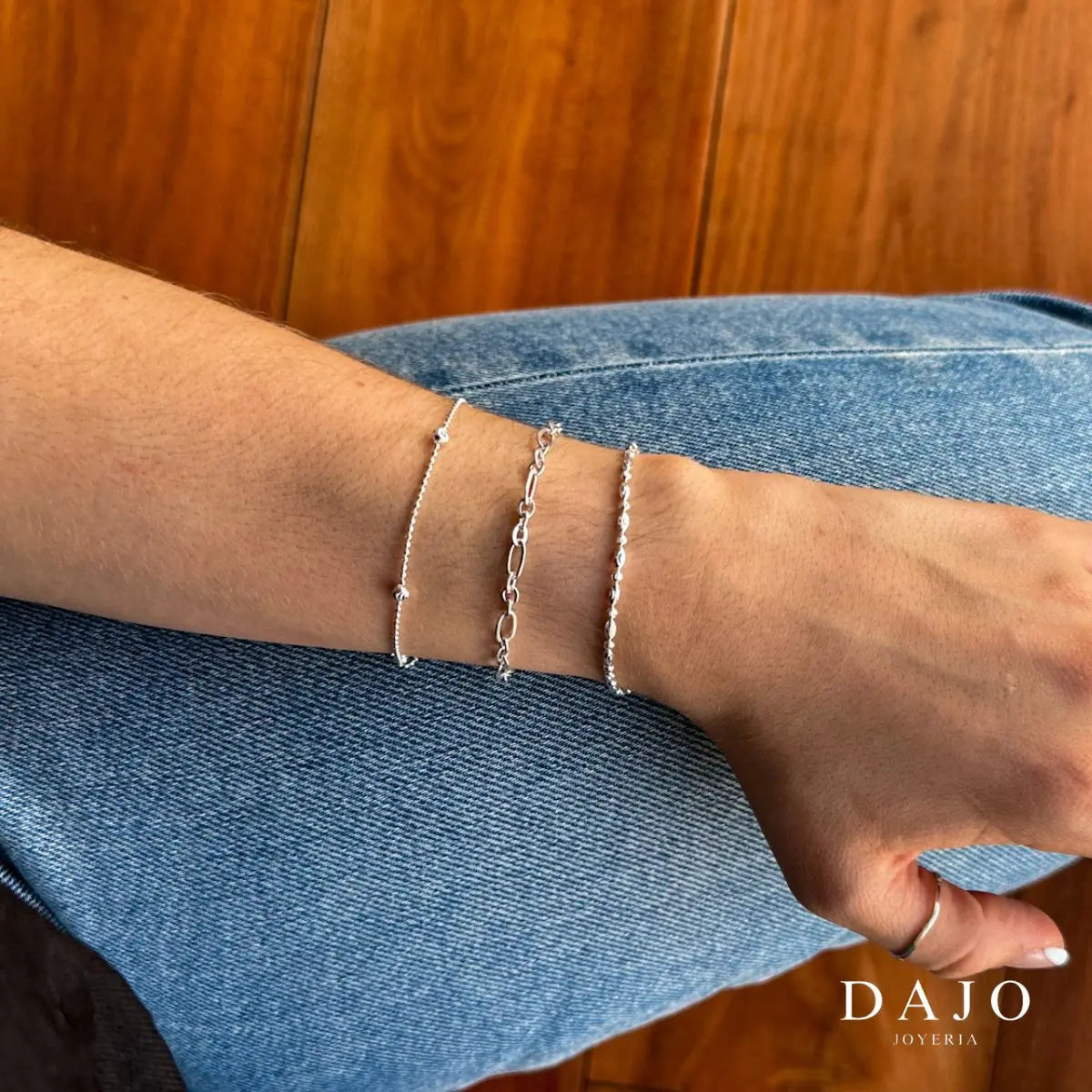 Pulsera Eslabones 3x1 2mm plata .925 - regalo especial para hombre o mujer | DAJO Joyeria